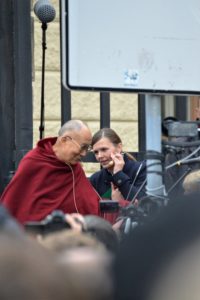 Dalai Lama’s arrival and speech at Hradčanské náměstí