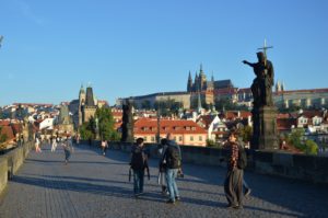 Charles bridge, with a view of Prague Castle