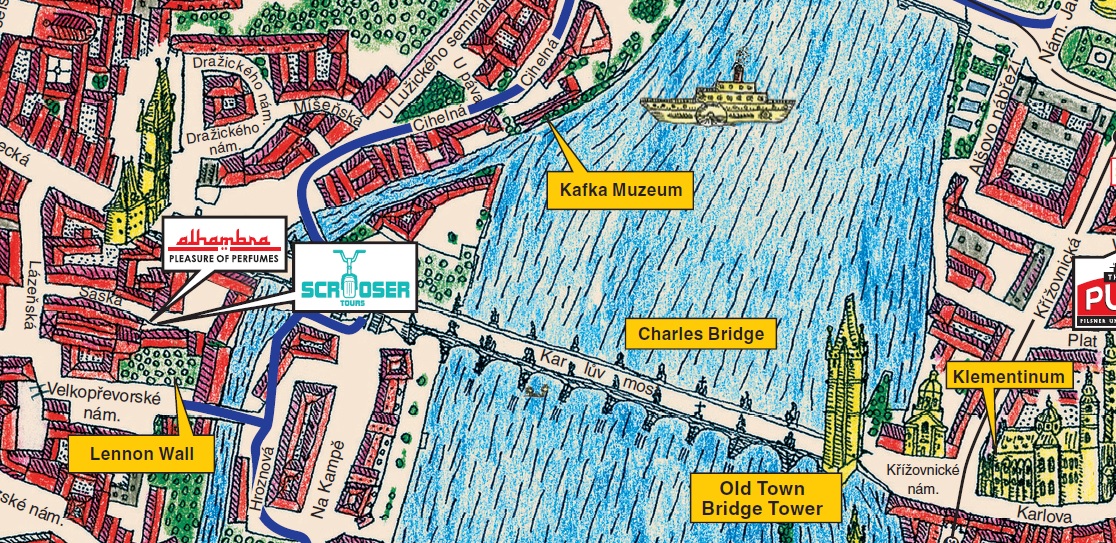 map of Charles Bridge